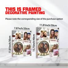 1 pieza "Mejor amiga" Postal de caja de cerillas Collage de póster personalizado, La foto de las hermanas juntas Regalo personalizado con tema animal Decoración de pared personalizada, Plantilla editable - multicolor - Ver 7
