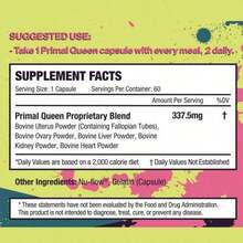PrimalQueen Grass-Fed Beef Organs Women   Focused Supplement Energy, Hormone Balance Immunity, 180 Capsules - 1包 - 查看 8