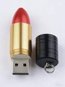 BIYETIMI Flash Drive USB Bentuk Lipstik, Pen Drive 2.0 Kecepatan Tinggi, Memory Stick Logam Portabel dengan Gantungan Kunci, Flash Drive Mini USB Lucu untuk Penyimpanan Data, Hadiah untuk Wanita/Anak Perempuan, Tersedia Berbagai Kapasitas - View 2