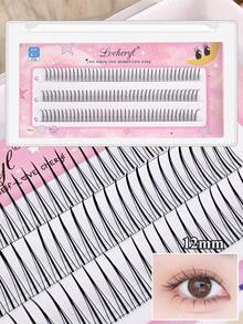 Lvcheryl 120片A型簇状假睫毛，单根长度DIY假睫毛，睫毛簇，单根睫毛，假睫毛，C型卷翘9-12mm 曼加睫毛 - 查看 13