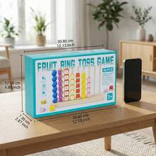 Wooden Fruit Bead Lacing Set Toy Color & Shape Cognitive Toy Fine Motor & Hand-Eye Coordination Training Parent-Child Interactive Logical Thinking Perfect Birthday & Holiday Gift - Multicolor - View 4