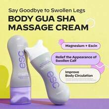 Magnesium+Escin Body Gua Sha Massage Cream - Intensive Relief For Leg With Gua Sha Tool, Leg Massage Cream For Circulation, Improving Calf Swelling, Korean Skin Care 5.07 Fl.Oz - 預設 - 查看 6