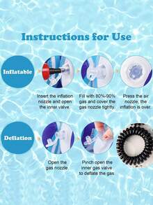 Inflatable Swimming Ring, Made Of High-Quality PVC Material, Transparent With Underarm Support, Daisy & Four-Leaf Clover Print Design, Adult Women's Model, Summer Vacation Casual Swimming Ring, Floral Pattern Design, Suitable For Photography In Water, Applicable For Vacation, Pool Parties, Beaches, Swimming Pools, Beach Essential, Beach Accessory, Swimming Pool Floating Ring - Multiple Styles - View 9
