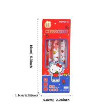Miniso 三丽鸥卡通系列 Hello Kitty 红色系列 3 支装中性笔套装，经典高价值卡通印花，ST 笔尖 0.5mm 黑色墨水，学生考试书写必备签字笔（1 支） - 0.5mm黑色 - 查看 9