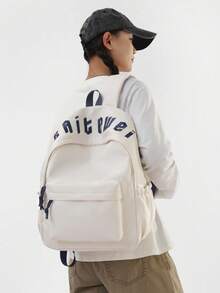 多功能字母图案背包 | 工作、上学和旅行全能背包 - A - 查看 4