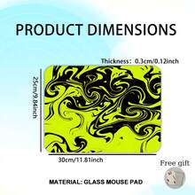 Smooth Glass Gaming Mouse Pad: Precise Control, Born For Competitive Victory Office Desk Desk Office Supplies Office Accessories Desk Mat Mousepad Study Table Mouse Pad For Desk Desk Decor - Thickness: 0.3cm/0.12inch - View 11