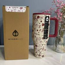 40 Oz Tumbler Stainless Steel Coffee Mug Cup Insulated Portable Vacuumhydrojug Travel Tumbler With Handle Lid Straw Water Bottle - Nhiều màu - Xem 12