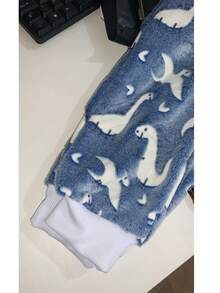 Children's Dinosaur Pajamas, Flaced 3D, Warm, REF:1512 - 藍色恐龍 - 查看 5