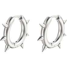 Pendientes de aro para hombres, pendientes de aro abrazadores con punta de acero inoxidable 316L estilo punk hipster para hombres/mujeres, hipoalergénicos para oídos sensibles - Pendientes redondos de hilo - Ver 1