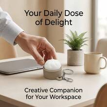 Gift Her/Him A Dumpling-Shaped Keyboard Decompression Keychain-Crisp Sound, Creamy Texture, Decompression Key Key Chain, Suitable For Work, Travel, And Home Relaxation-A Focus-Boosting Party Keychain Set For Adults. - Multicolor - View 4