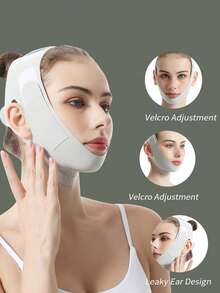 Đai nâng cơ hình chữ V có thể tái sử dụng - Thoáng khí, giúp giảm mỡ cằm và nâng đường viền hàm; Đai định hình hình chữ V dành cho phụ nữ để nâng cằm và má; Đai làm săn chắc da; Thiết bị chăm sóc da mặt tươi mát, không mùi; Máy mát-xa chăm sóc da; Dụng cụ định hình đường nét; Đai cố định chắc chắn; Dụng cụ chăm sóc và làm đẹp da mặt. - màu xanh lá - Xem 7