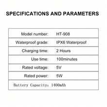 Hatteker 1入電動刮鬍機，5刀頭，防水合金機身，數位顯示，往復式男士鬍鬚修剪器 - 彩色 - 查看 4