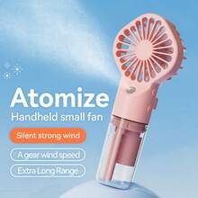 Portable Handheld Spray Fan, 3-Speed Wind, Mini USB Rechargeable Personal Cooling Spray Fan, Suitable For Outdoor Travel, Office, 800mAh - 手持 - 查看 2