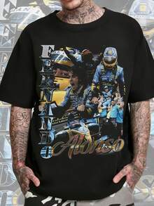 Presentiamo le magliette unisex Alonso Racing per uomini e donne, caratterizzate da un design grafico nostalgico degli anni '90.Queste camicie a vestibilità classica sono realizzate in tessuto morbido e di alta qualità, perfette per abbigliamento sportivo casual e articoli da collezione. - nero - Visualizzare 2
