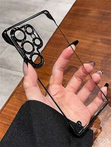 Ốp lưng điện thoại siêu mỏng, độ phân giải cao, trong suốt, không viền, tản nhiệt, hỗ trợ sạc không dây từ tính + giá đỡ gập, tương thích với Samsung S26 Ultra, Galaxy S25 Ultra, S24 Ultra, S23 Ultra, S22 Ultra, S26, S25, S24 Plus, thiết kế tối giản, mạ trong suốt, bảo vệ mặt sau. - màu đen - Xem 3