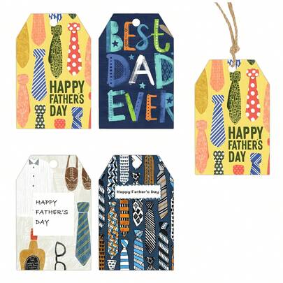 48 thẻ giấy ghi lời cảm ơn dành cho Ngày của Cha, thích hợp để gói quà và trang trí tiệc Ngày của Cha, thẻ đóng gói quà tặng.