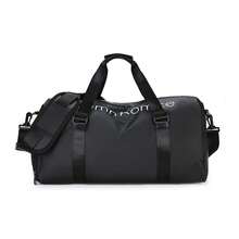 Bolsa de viaje impermeable para deportes y fitness, unisex, de gran capacidad, con separación para ropa seca y mojada, bolsa de almacenamiento para fitness. - Negro - Ver 8