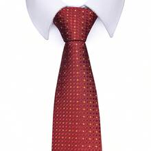 AlanKing 一套领带、口袋巾、袖扣礼盒，红色领带长7.5厘米，适合节日、婚礼、工作场合，可作配饰或父亲节礼物 - HB280 - 查看 5