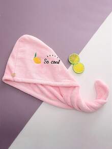 1pc Cute Embroidered Super Absorbent Microfiber Hair Towel, Quick-Drying Hair Cap With Buckle To Prevent Frizz, Suitable For Curly/Long Hair Shower, Perfect Gift For Travel, Halloween, Christmas And More. Also Ideal For Salons, Hotels, Sports, Home And Skincare - Other - View 15