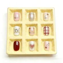 1pc 9-Grid Reusable Nail Polish Palette, Macaron Color Nail Art Mixing Tray, Easy To Clean Nail Care Tool - Multicolor - View 11