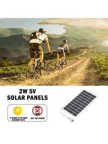 2W 5V Mini Portable Solar Charger With USB Output And Hanging Hole, Suitable For Phones And Power Banks, Magnetic Material, Great For Camping, Hiking, Emergency Backup, Solar Phone Charger - Multicolor - View 6