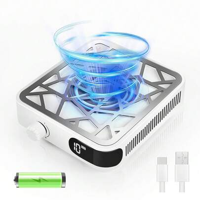 迷你美甲吸尘器 | 6000转/分钟无线美甲吸尘器，适用于美甲师 | 10档速度可调 | 低噪音高吸力 | 30片可重复使用的滤网，适用于亚克力美甲培训、初学者美甲沙龙和家庭使用