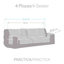 Kiva Funda Sofá 4 Plazas Universal y Versátil, Varios Colores Disponibles – Funda Sofá Protector Fácil de Colocar para Respaldo, Asiento y Brazos - Envío GRATIS ✅ Entrega 24/48h a España (península) - Mostaza Ulises - Ver 6