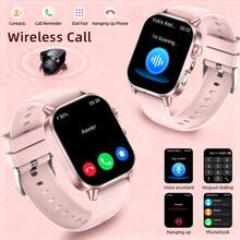 LIGE Smartwatch: Batteria ad alta capacità da 380mAh, Resistente all'acqua, Previsioni del tempo, Monitoraggio dell'attività, Monitoraggio del ciclo mestruale, Notifiche di chiamata, Riproduzione musicale - Uno smartwatch sportivo multifunzionale ed elegante per uomini e donne - Visualizzare 3