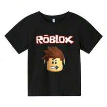 Women's & Men's Cotton Graphic Tees, Camisas Para Mujer, Black Shirts Summen Clothes, Blusas 1pc Anime Graphic T-Shirt For Women Kreslené Robloxing Dětské Tričko Kluci Hra Sportovní Bavlněné Tričko Dítě Krátký Rukáv Vrchní Díl Ležérní Street Harajuku Oblečení,1 Piece,Unisex T-Shirt,Family Matching Outfits, Perfect Easter Gift Streetwear Y2k, Teen Boy Clothes Teen Girls Clothes, Family Matching Outfit Adult And Children's Sizes - màu đen - Xem 7