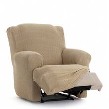Kiva Bi-Elastic Recliner Chair Cover With Adjustable Support Foam, Various Colors Available - Breathable And Durable Recliner Chair Cover - 米色 - 查看 9