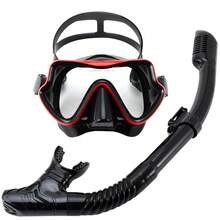 1 Set Panoramic Wide-Angle Adjustable Dry Snorkel Mask, Tempered Glass Anti-Leak Adult Snorkeling Diving Swimming Training Equipment, Professional Snorkel Set - Multicolor - View 21