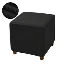 1pc Polar Fleece Square Footstool Cover, Elastic Footrest Protector, Bedroom Furniture Cover - Multicolor - View 15