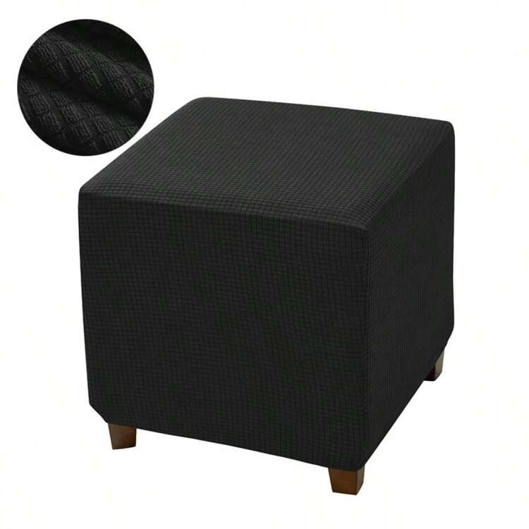 1 pieza Funda de taburete cuadrado de polar, protector elástico para reposapiés, funda para muebles de dormitorio - Multicolor - Añade 15