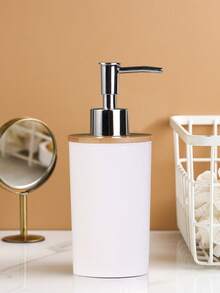 1/2/4 Chai đựng xà phòng lỏng nắp gỗ có thể nạp lại để đựng nước rửa tay, kem dưỡng da - Đa năng cho nhà bếp, phòng tắm, phòng ngủ, phòng khách Trang trí phòng tắm tại nhà Trang trí mùa thu Trở lại trường - màu đen - Xem 17