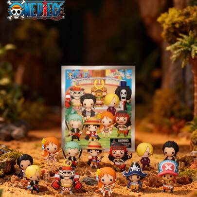 1PC Toei Animation One Piece Officially Licensed Blind Box 3D Figurine Bag Clip Charms Blind Bag Anime Figure Keychain Featuring Zoro Usopp Sanji Chopper Robin Franky Brook Jinbei Backpack Decor Gift