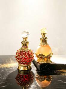 15ml Exquisite Rhinestone-Decorated Enamel Bottle, Mini Refillable Container, Portable Travel/Holiday Personal Care, Perfume & Essential Oil Sample Bottle, Home Decor, Ideal Gift For Girls (Perfume Not Included, Empty Bottle Only) - View 4