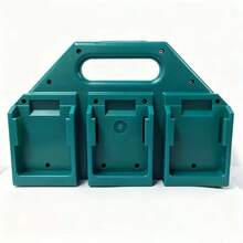 NURSETEK 6-Slot Durable Battery Storage Box Suitable For 14V/18V Li-Ion Power Tools, Sturdy Design - 6 Seats - View 8