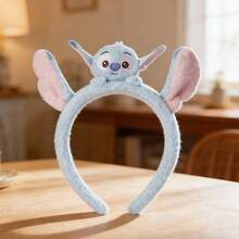 Miniso Băng đô cài tóc hình Stitch & Winnie the Pooh của Disney, 2 kiểu tùy chọn, thiết kế 3D dễ thương, chất liệu mềm mại, bông xốp, kiểu dáng cao ôm sát đầu để rửa mặt và trang điểm, băng đô cài tóc dễ thương khi đi du lịch và chụp ảnh (1 chiếc) - Nhiều màu - Xem 5