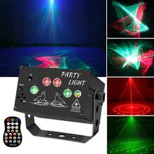 1pc DJ Party Stage Laser Light, Aurora Effect RGB Sound Activated Disco Handheld Torch With Remote Control, Music Performance Projector For Indoor Birthday Halloween Christmas Party Karaoke Club KTV Dance - Black - View 5