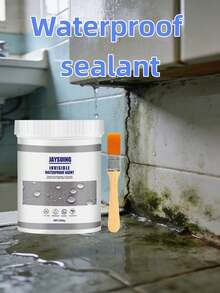 JAYSUING 300g Waterproof Sealant + Brush, Bathroom, Kitchen, Exterior Wall Leak Repair Coating, Quickly And Effectively Repairs Wall Cracks, Provides Long-Lasting Sealing And Repair Effect, Making Your Walls Look Like New For Years To Come - A - View 3
