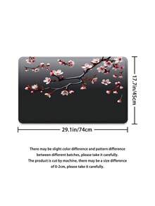 1/3/4 件套黑色背景粉色樱花浴室浴帘套装；优雅简约设计，防水防霉，尺寸 71 英寸 x 71 英寸，耐用涤纶面料，包含 12 个挂钩、马桶盖、浴垫和地毯，适用于节日装饰、卧室、浴室、旅行必备，是返校/毕业/母亲节的理想礼物。 - 黑粉 - 查看 8