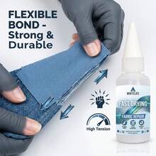 Keo sửa chữa vải khô nhanh WHITELIFE 20g, keo dán vải vĩnh cửu, có thể giặt được, keo sửa chữa vô hình không cần may, thích hợp cho quần áo, quần jean, túi xách, miếng vá, đồ thủ công dệt may và sửa chữa vải. - Keo dán vải - Xem 6