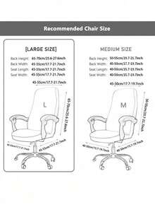 1pc Stretchable Office Chair Cover With Zipper, Durable Soft Computer Desk Chair Cover, Printed Universal Office Computer Chair Cover, Removable Washable Dust-Proof Elastic Protective Cover With Zipper, Splash-Proof Solid Color Computer Office Chair Cover, Sofa Cover - Multicolor - View 10