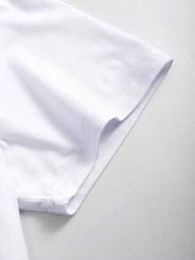 Men's Basic Casual Round Neck Short Sleeve T-Shirt CYSN - 白色 - 查看 6