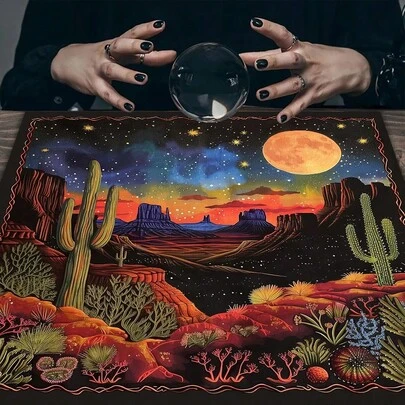 1 PIEZA Mantel de altar celestial de tarot y diseño floral vintage elegante con sol y luna - Paño wicca adecuado para lecturas de tarot, ceremonias de fases lunares, espacios de meditación, altares - Mantel para prácticas de brujería Mantel de altar elegante con mandala solar y lunar con diseño celestial místico Mantel de mesa vintage con flores para brujería y astrología Estera negra de oráculo Mantel de tarot Mantel de juego bohemio Decoración del hogar Decoración de la habitación