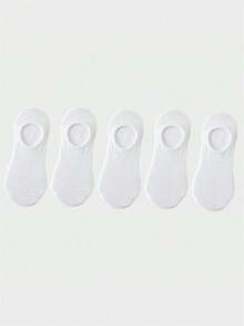 5/10 Pairs Women's Striped Breathable Comfortable Invisible Socks - Multicolor - View 5