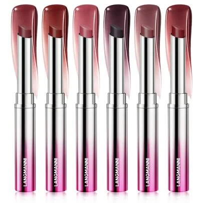 LANGMANNI Set de Tinte de Labios de 2 Colores, Tinte de Labios Hidratante, Cuidado de Labios Nutritivo Apto para Todos los Tonos de Piel