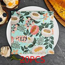 IOOJA 20/50Pcs 2ply Unfolded Size 33*33cm Camellia Pattern Printed Party Napkins, Disposable Napkins, Suitable For Theme Parties, Designed For Lively Parties, Essential For Company Team Building And Friends Gatherings - Multicolor - View 9
