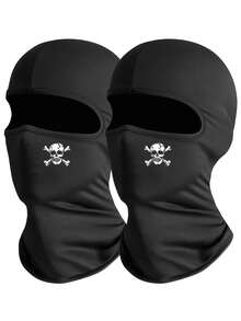 1pc/2pcs Printed Balaclava Face Mask, Unisex Ski Mask, UV Protection Windproof Scarf, Suitable For Hiking, Fishing, Cycling - F - View 16