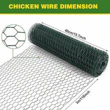 300cm Red Hexagonal Grid Poultry Netting, Adecuado para manualidades, jardín y aves de corral - A - Ver 8